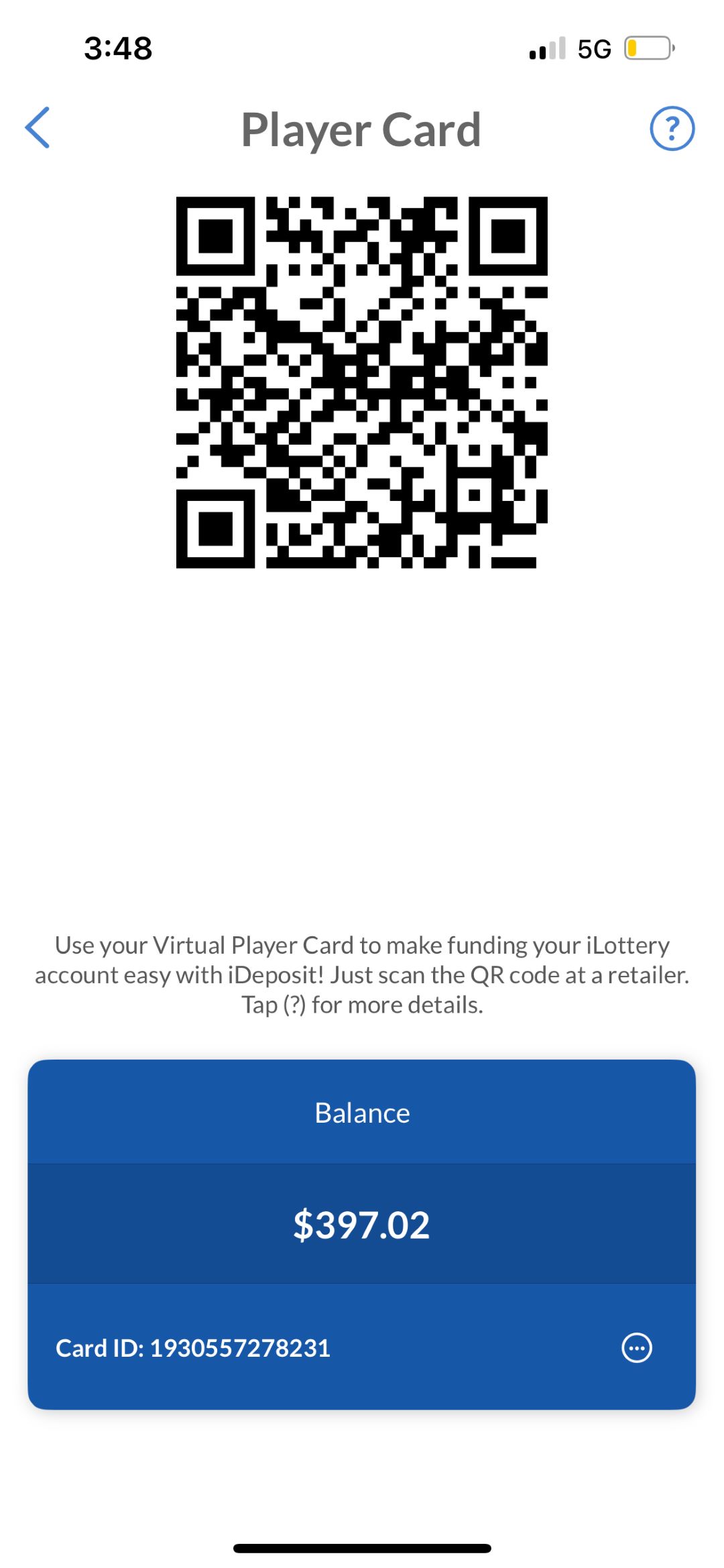 screenshot of mobile app eIstant page