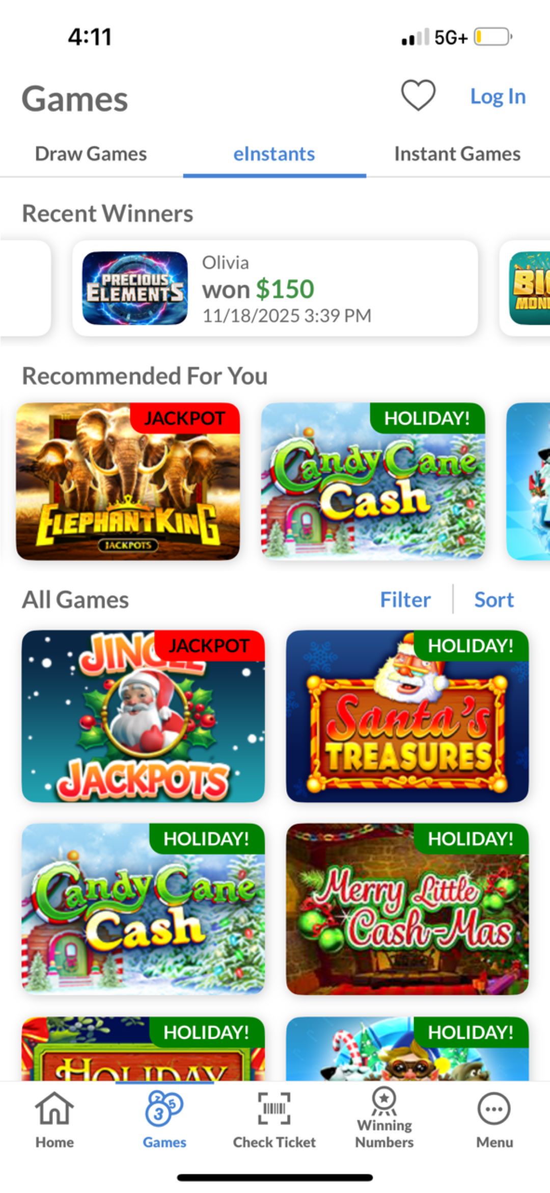 screenshot of mobile app Emoti Collect eInstant game